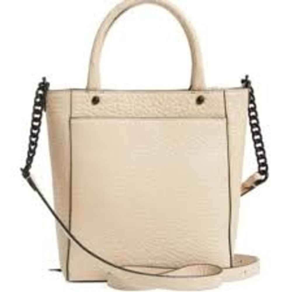 Rebecca Minkoff‎ Tote Women Small Cream Excellent MAB North South Leather Bag